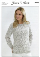 Knitting Pattern - James C Brett JB489 - Tranquil Chunky - Sweater